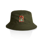 Boho Merry Christmas - Christmas AS Colour Bucket Hat Army One Size Christmas Bucket Hat Christmas Printed In Australia