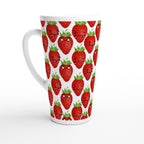 Strawberry Characters - White Latte 17oz Ceramic Mug Default Title Latte Mug food Globally Fulfilled