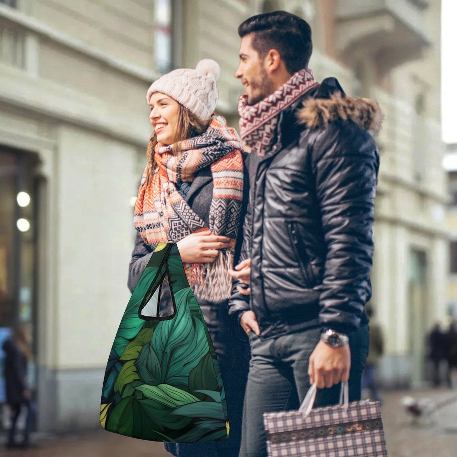 Jungle Leaves - Collapsible Shopping Bag