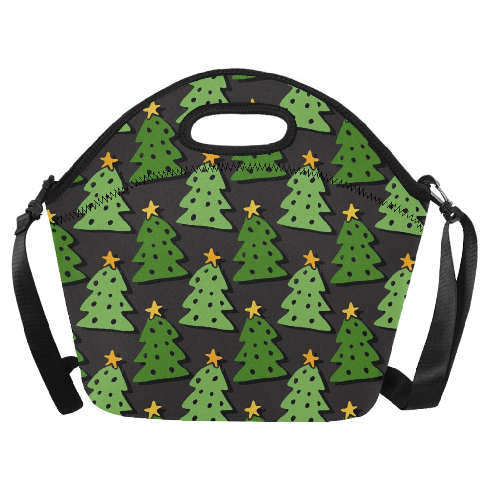 Christmas Trees - Neoprene Lunch Bag One Size Neoprene Lunch Bag Printed Offshore