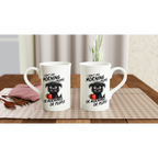 I Don't Like Morning People, Dog - White 10oz Porcelain Slim Mug Porcelain Mug animal Globally Fulfilled