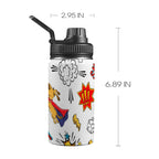 Superdog - Kids Water Bottle with Chug Lid (12 oz) One Size Kids Water Bottle with Chug Lid animal comic Printed Offshore
