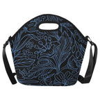 Blue Floral - Neoprene Lunch Bag One Size Neoprene Lunch Bag Printed Offshore