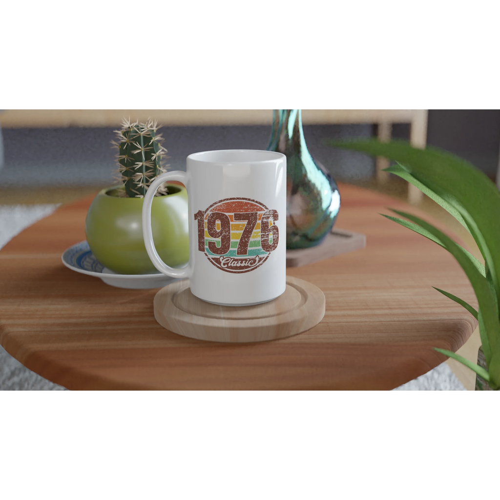 Personalised - 1976 Classic - White 15oz Ceramic Mug Personalised 15oz Mug Globally Fulfilled