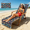 Video Game Beach Chair Towel Cover with Side Pockets