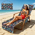 Video Game Beach Chair Towel Cover with Side Pockets