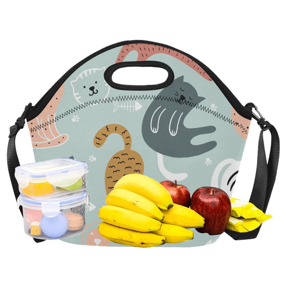 Cat Stretch - Neoprene Lunch Bag Neoprene Lunch Bag Printed Offshore