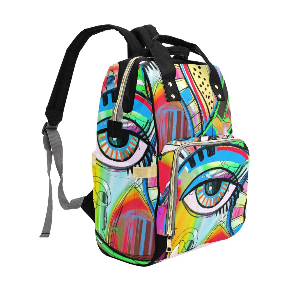 Graffiti Bird - Multi-Function Backpack, Nappy / Diaper Bag