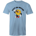Keep On Moving - Mens T-Shirt Carolina Blue Mens T-shirt Fitness Printed In Australia