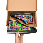 Painted Lines Kids High Top Canvas Shoes