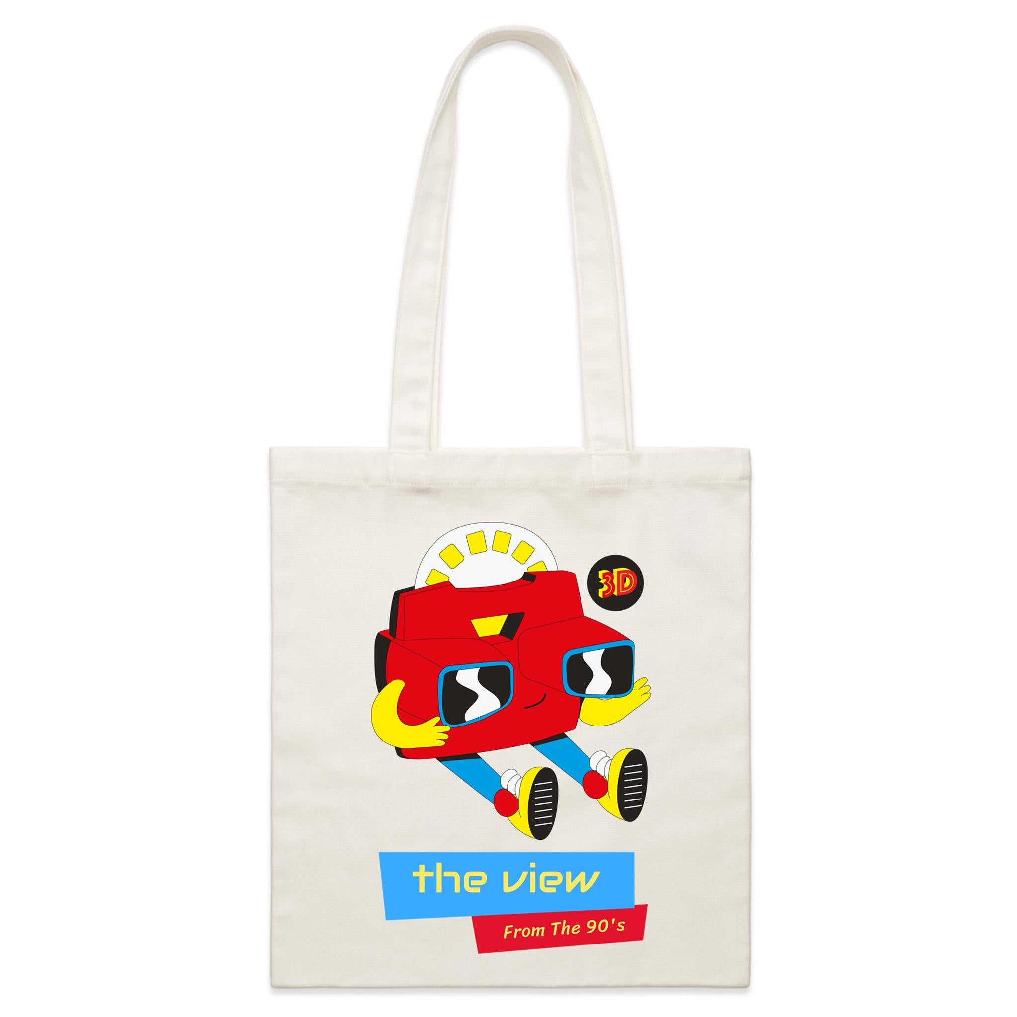 The View From The 90's - Parcel Canvas Tote Bag Default Title Small Tote Bag Printed In Australia Retro