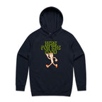 Here For The Food - Mens Hoodie Navy Mens Hoodie Food Printed In Australia