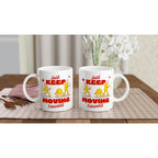 Just Keep Moving Forward - White 11oz Ceramic Mug White 11oz Mug Globally Fulfilled motivation positivity