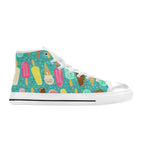 Ice Cream - Kids High Top Canvas Shoes