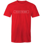 I'm With The Band - Mens T-Shirt Red Mens T-shirt Music Printed In Australia