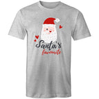 Santa's Favourite - Mens T-Shirt Grey Marle Mens Christmas T-shirt Christmas Printed In Australia