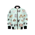 Dog Faces Kids Bomber Jacket XL Kids Bomber Jacket animal Printed Offshore