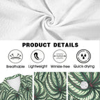 Stripy Leaves Men's Crinkle Hawaiian Shirt