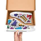 80's Abstract - Kids' High Top Canvas Shoes Kids High Top Canvas Shoes Printed Offshore Retro