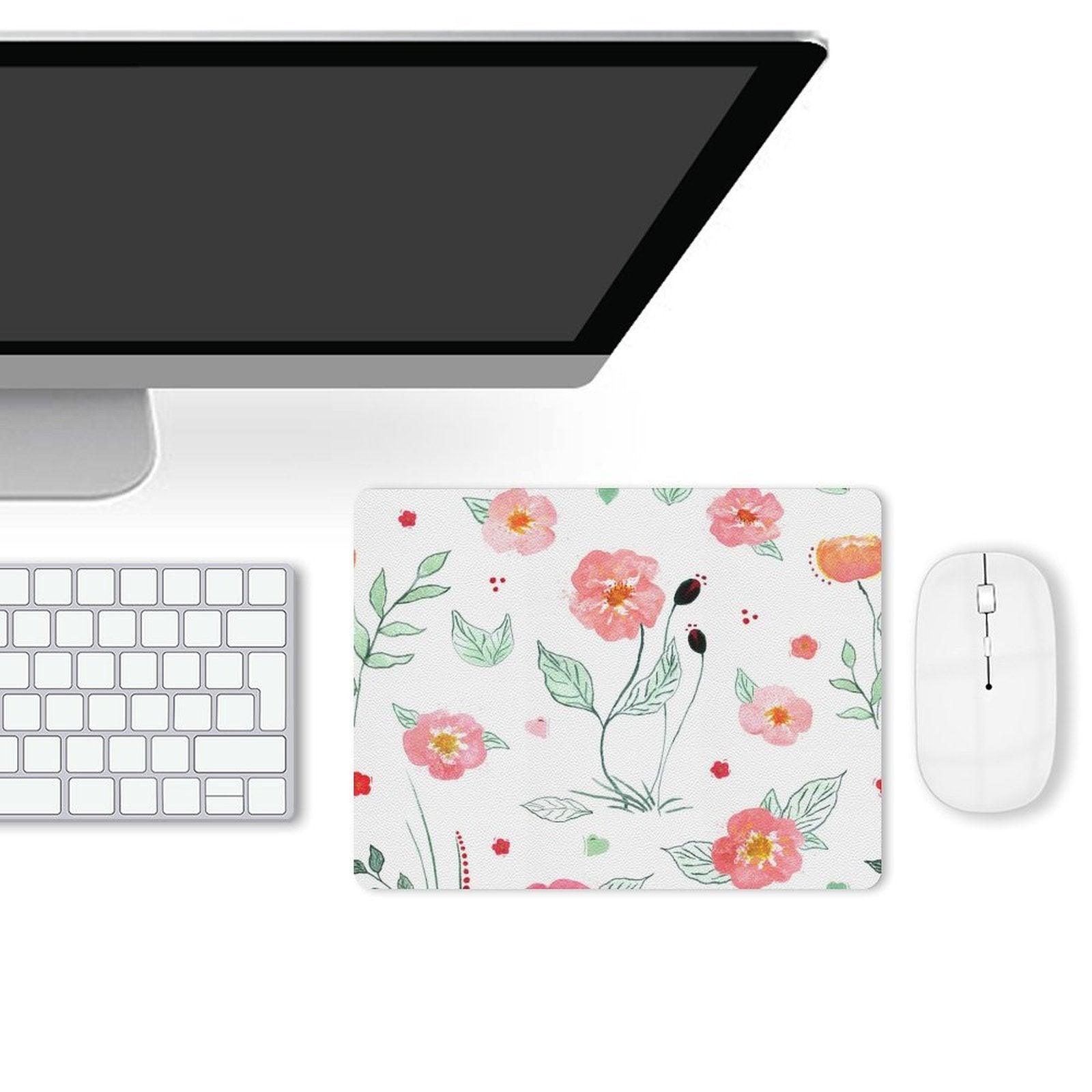 Blossoms Leather Mouse Pad Leather Mouse Pad Plants Printed Offshore