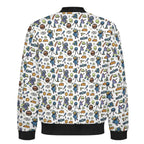 All About Space Men's Casual Zip‑Up Bomber Jacket