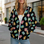 Colourful Cassettes Women's Full-Zip Hoodie