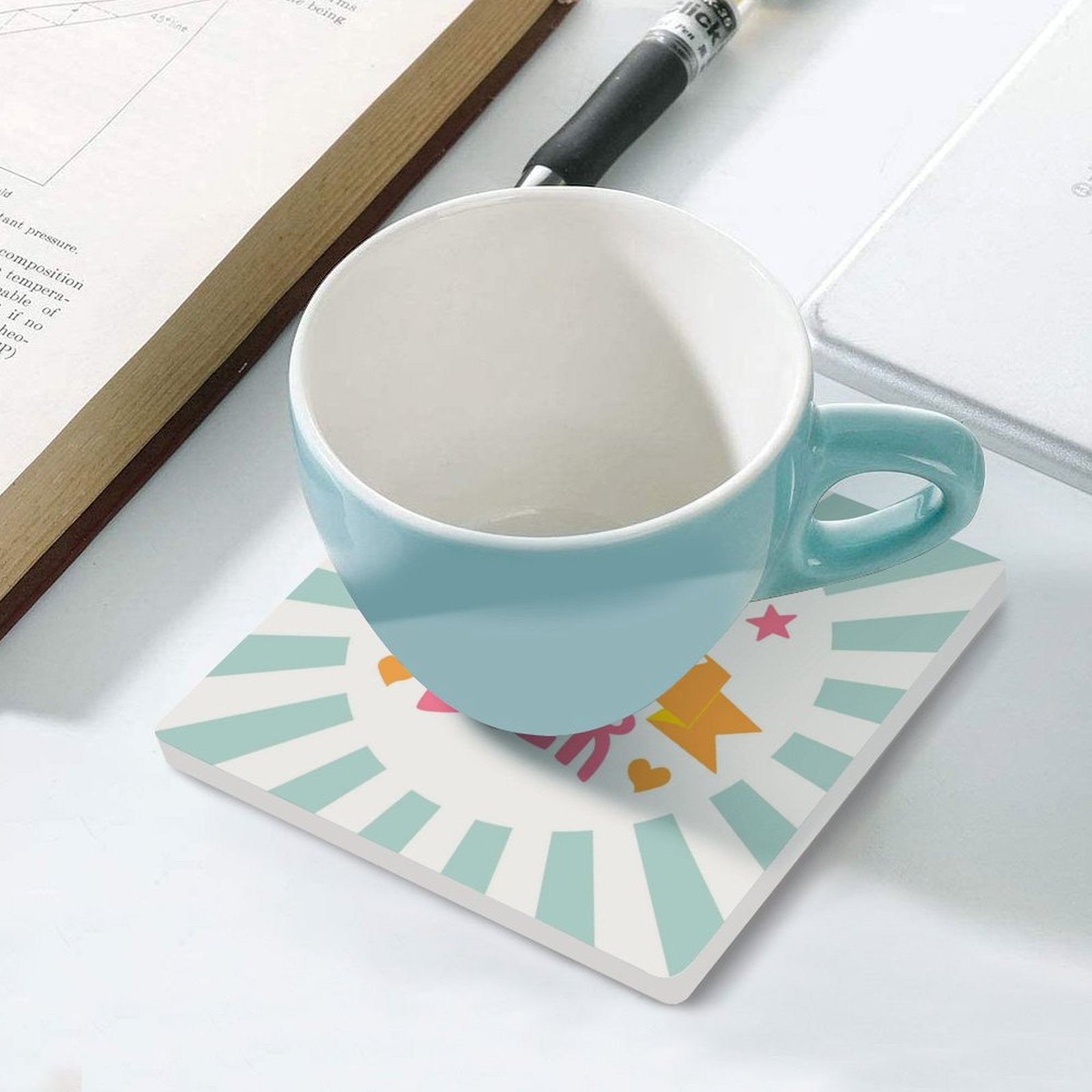 Best Daddy Ever - Ceramic Coasters (Square) Ceramic Coasters Dad Printed Offshore