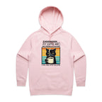Shhh, My Coffee And I Are Having A Moment, Cat - Womens Hoodie Pink Womens Hoodie animal Coffee Printed In Australia