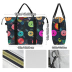 Retro Vinyl Records Duffle Bag-Simple (Model 1715) Duffle Bag-Simple (1715)