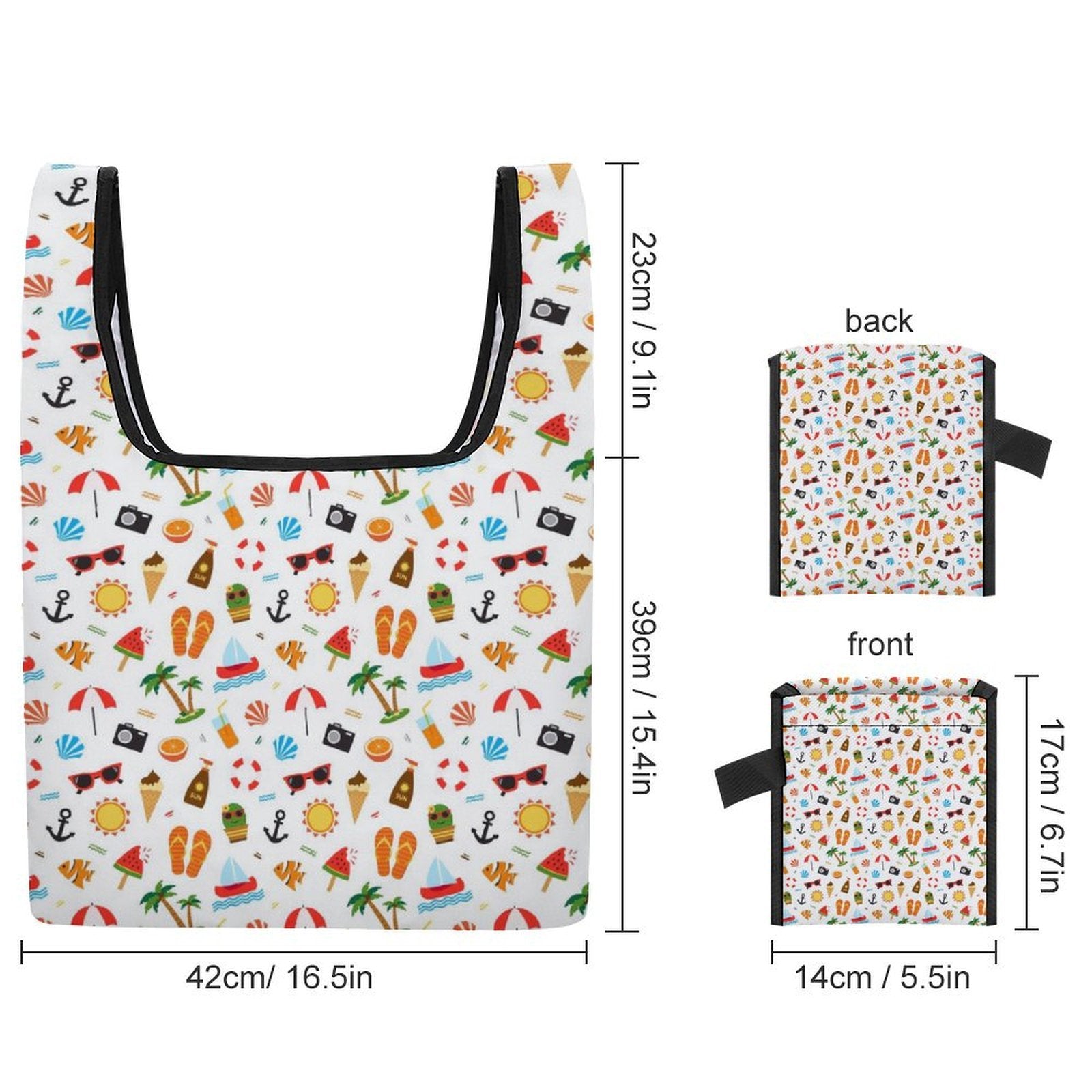 Beach Time Foldable Shopping Bag