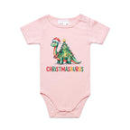 Christmasaurus, Christmas Dinosaur - Baby Bodysuit
