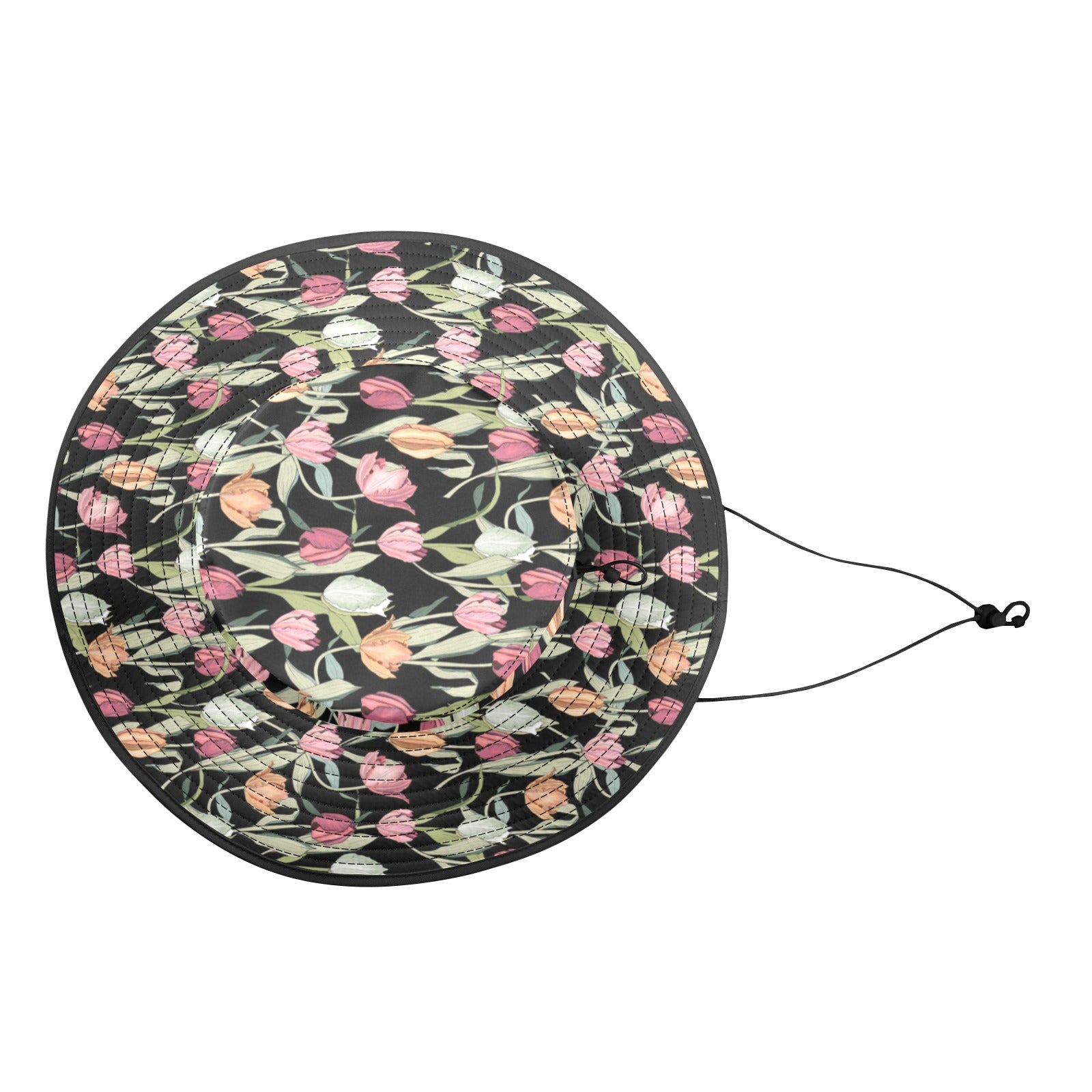 Tulips Wide Brim Bucket Hat Wide Brim Bucket Hat Plants Printed Offshore