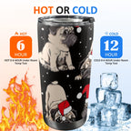 Christmas Dogs - 20oz Mobile Tumbler with Lid (Black Lock) 20oz Travel Mug Christmas Printed Offshore