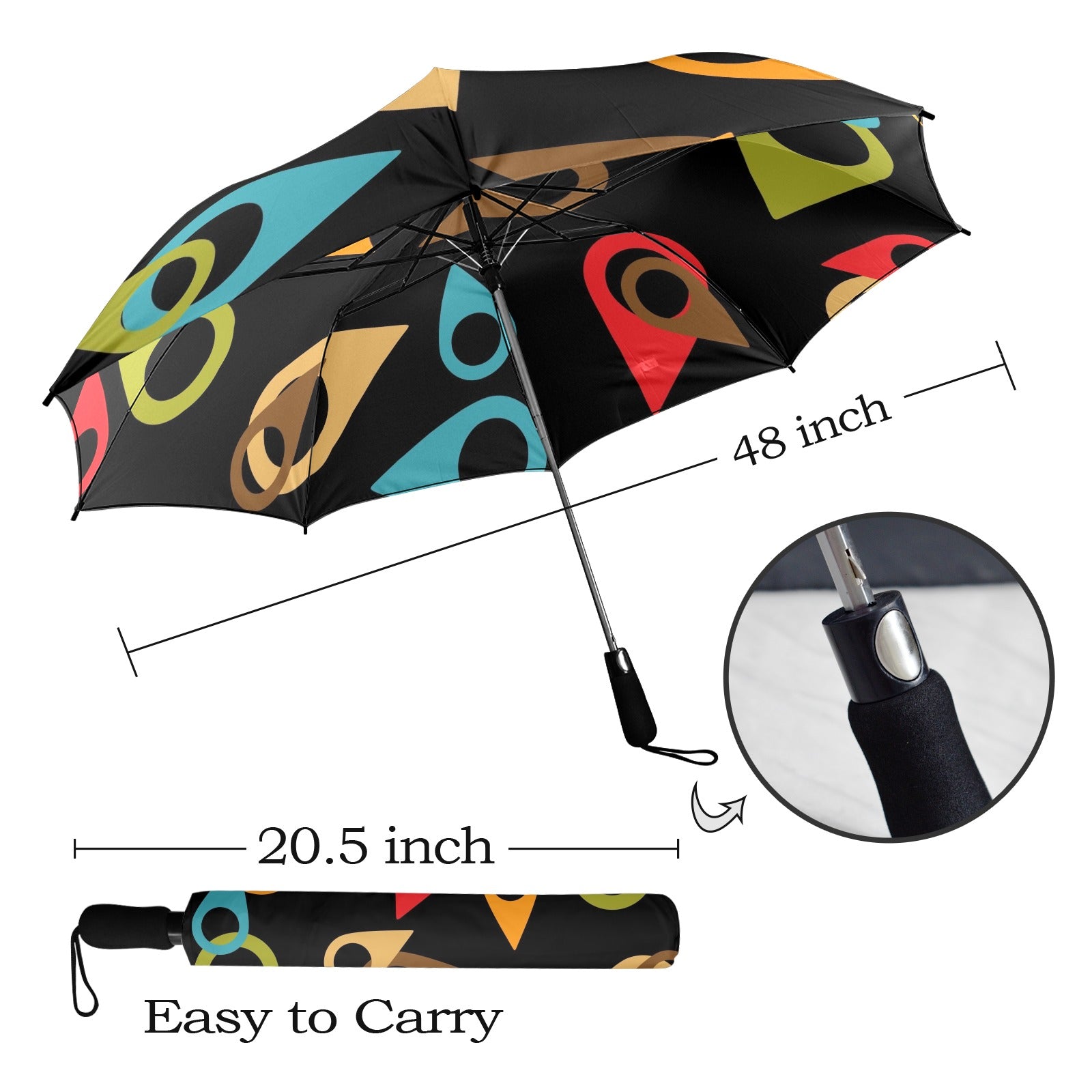 Where Am I - Semi-Automatic Foldable Umbrella (Model U12) Semi-Automatic Foldable Umbrella (U12)