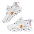 Colourful Space On White Women's Twisted Sole Sneakers