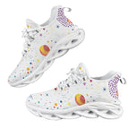 Colourful Space On White Women's Twisted Sole Sneakers