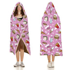 Fast Food Kids Hooded Blanket 100cm x 130cm Kids Hooded Blanket Food Printed Offshore