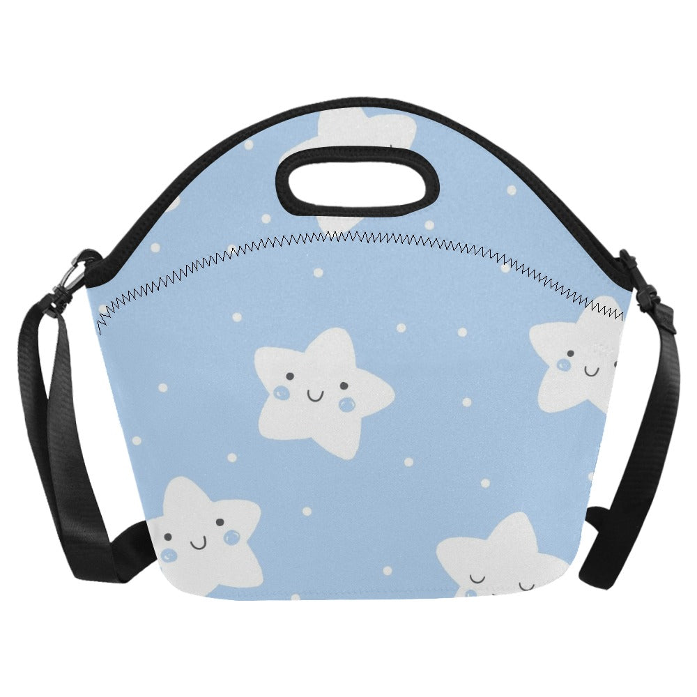 Happy Stars - Neoprene Lunch Bag Neoprene Lunch Bag Printed Offshore