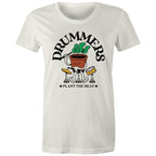 Drummers Plant The Beat - Womens T-shirt Natural Womens T-shirt Music Printed In Australia