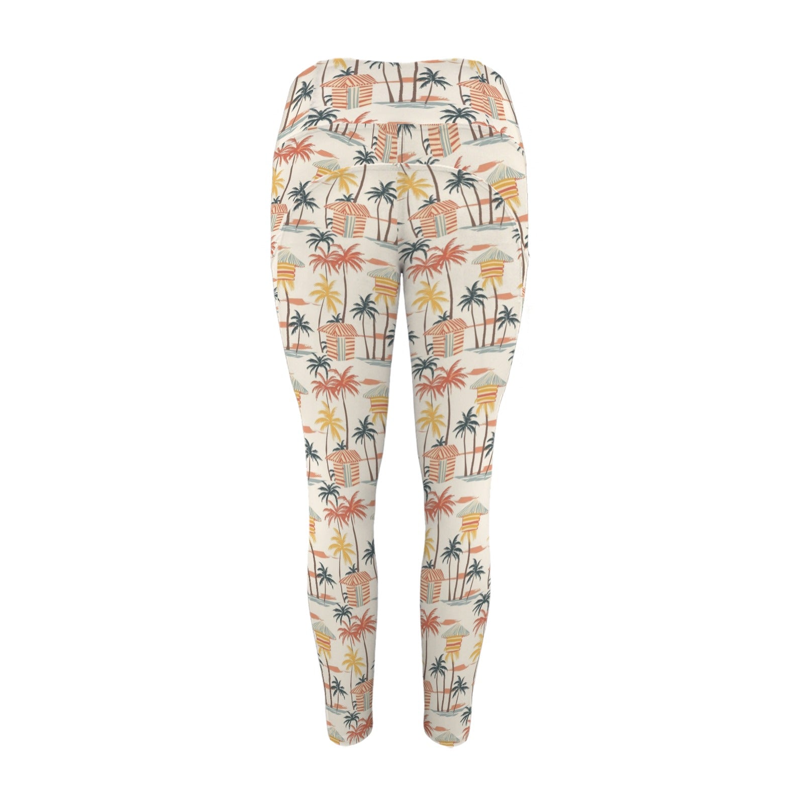 Beach Shack Women's High Waist Pockets Yoga Leggings Women's High Waist Pockets Yoga Leggings Printed Offshore Surf