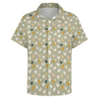 Chicken Life Women's Short-Sleeve Button Up Shirt Women's Short-Sleeve Button Up Shirt animal Birds Printed Offshore