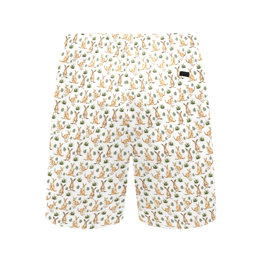 Kangaroos Men's Mid-Length Beach Shorts Men's Mid-Length Beach Shorts animal Printed Offshore