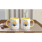 Personalised - Bee-you-tiful - White 11oz Ceramic Mug with Colour Inside Personalised 11oz Mug animal customise Globally Fulfilled personalise