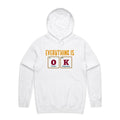 Everything Is OK, Periodic Table Men's AS Colour Hoodie White Mens Hoodie Positivity Printed In Australia Science