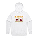 Everything Is OK, Periodic Table - Mens Hoodie White Mens Hoodie Positivity Printed In Australia Science