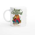 Personalised - Just Chilling - White 11oz Ceramic Mug with Colour Inside Ceramic White Personalised 11oz Mug animal customise Globally Fulfilled personalise