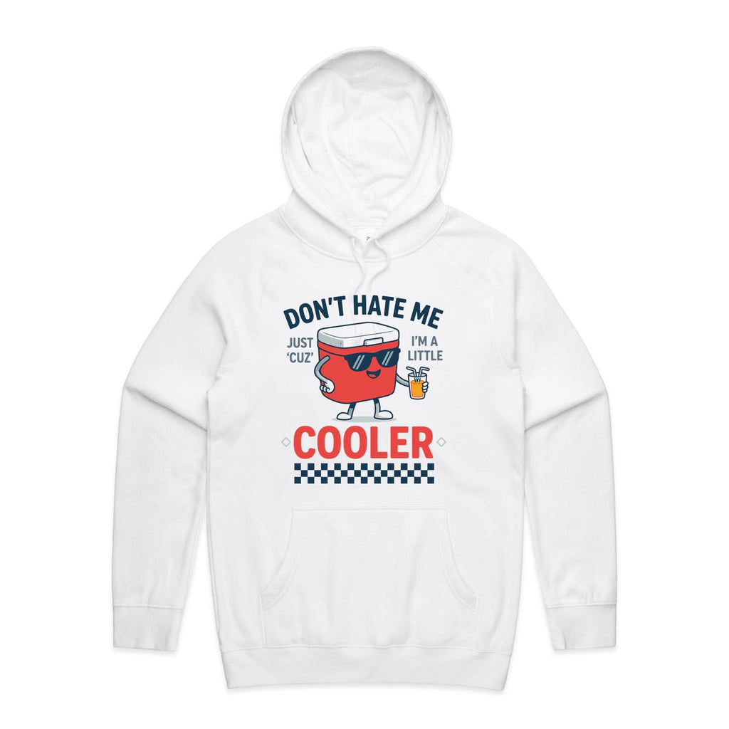 I'm A Little Cooler Men's AS Colour Hoodie White Mens Hoodie Printed In Australia