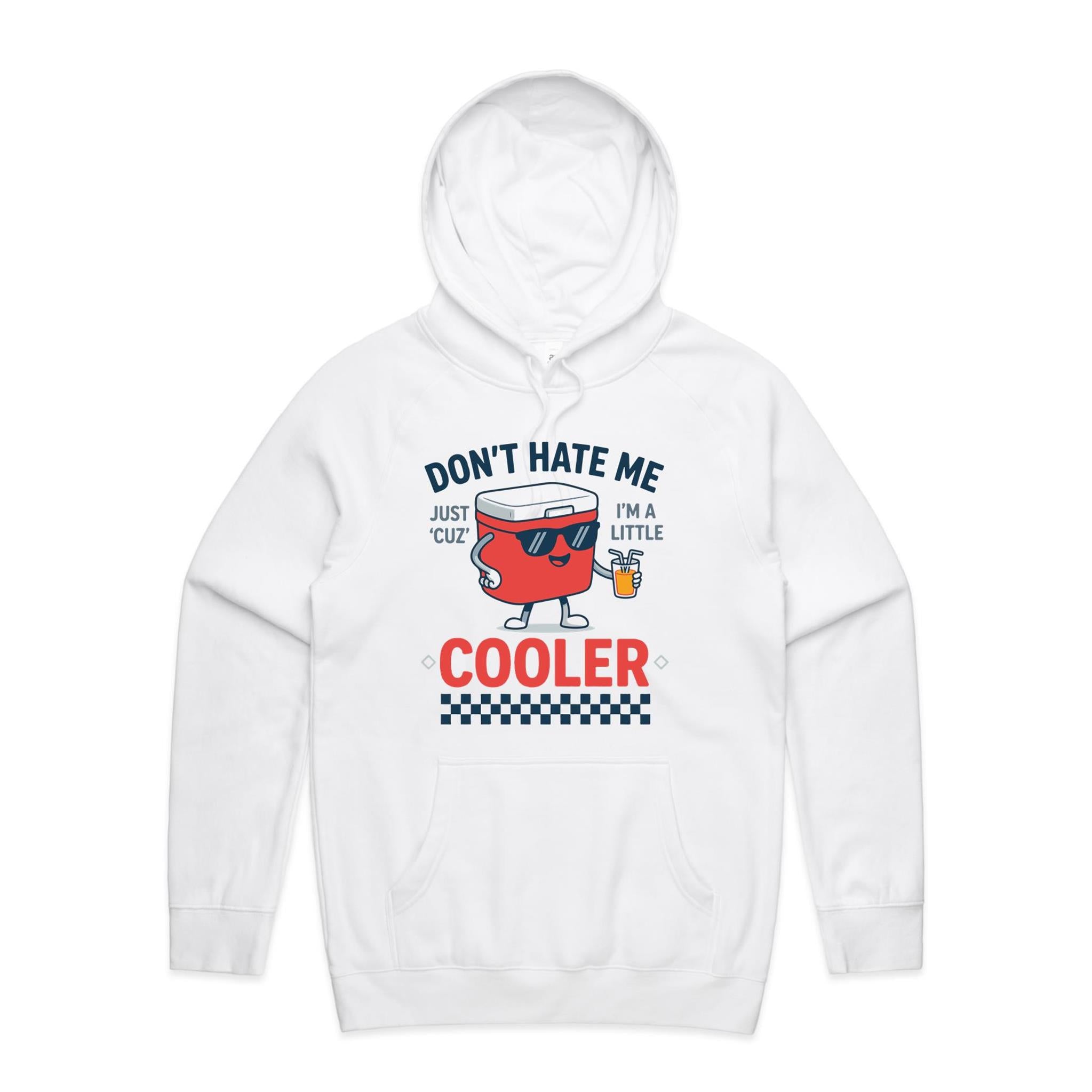I'm A Little Cooler Men's AS Colour Hoodie White Mens Hoodie Printed In Australia