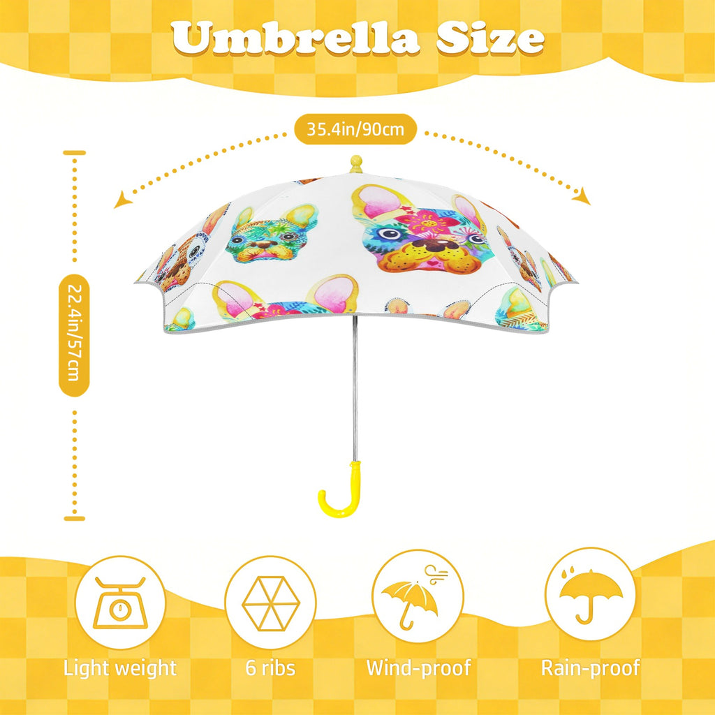 French Bulldog Kids Safe Round Corner Umbrella Kids Safe Round Corner Umbrella animal Printed Offshore