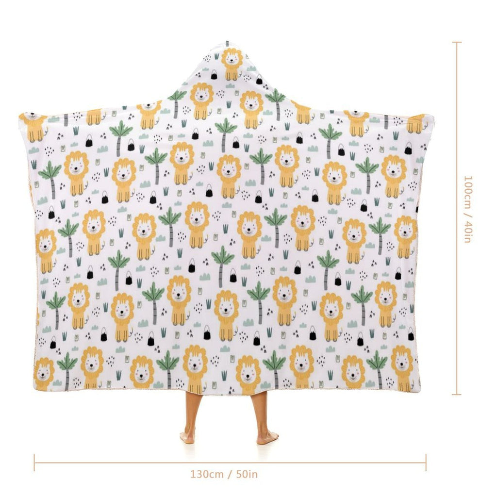 Lions Kids Hooded Blanket 100cm x 130cm